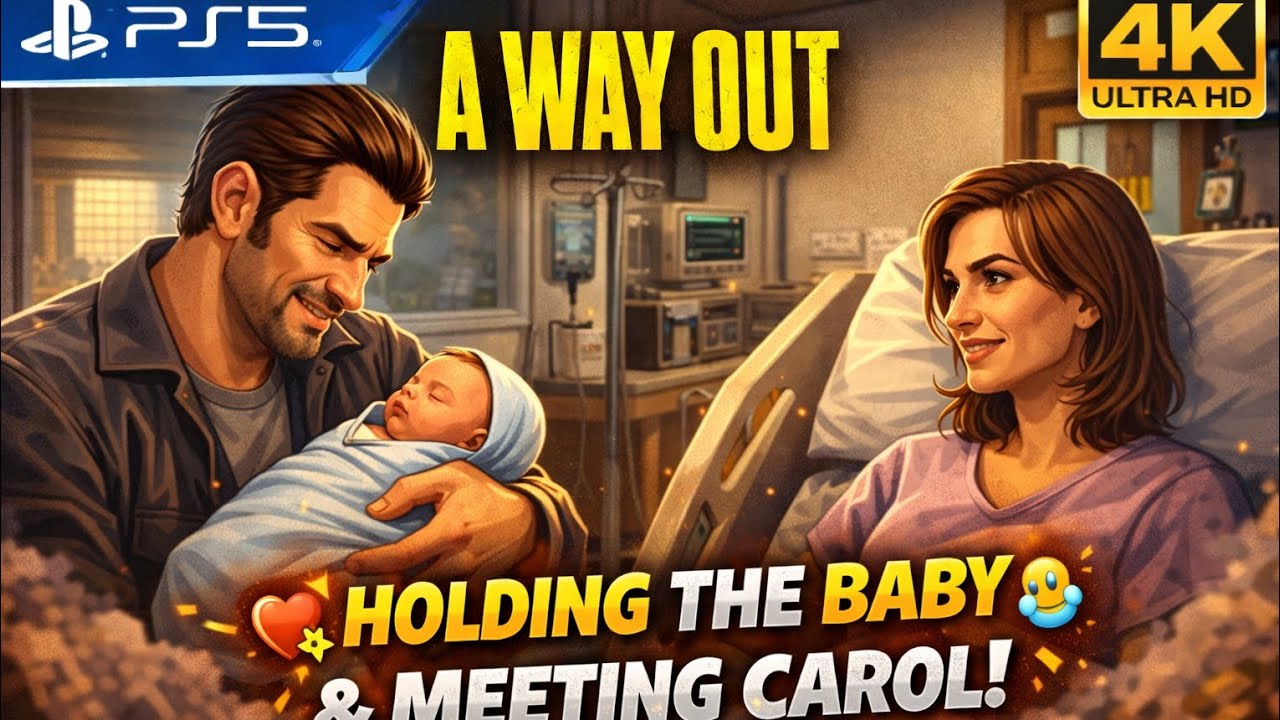 Vincent Meets Carol & Holds His Baby! | A WAY OUT PS5 4K Gameplay scene