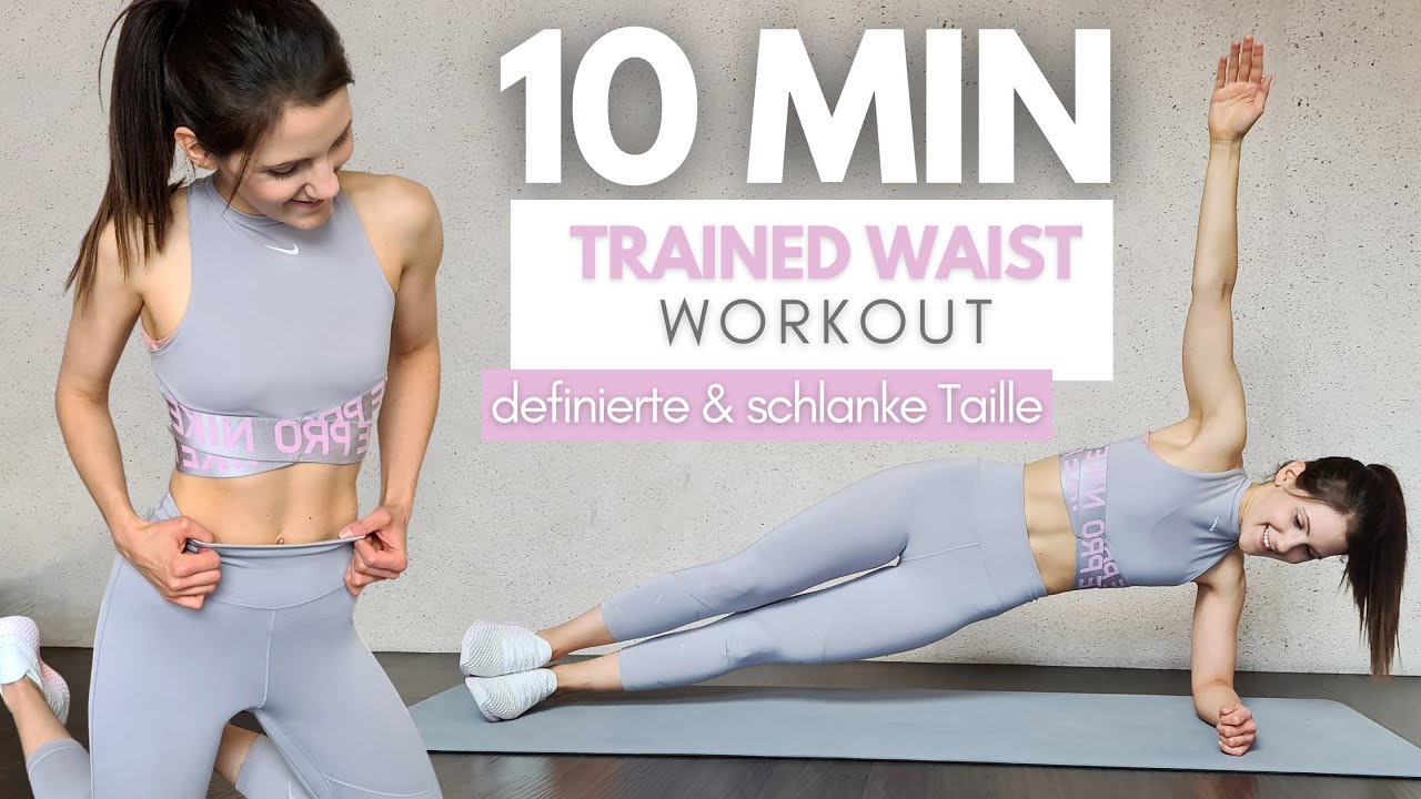 10 MIN SCHLANKE TAILLE WORKOUT | Seitliche Bauchmuskeln trainieren & definieren | Tina Halder