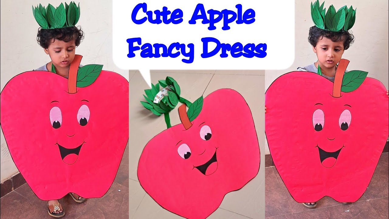 Apple Fruit Fancy Dress for Preschools/ Prize Winning fancy dress for school competition