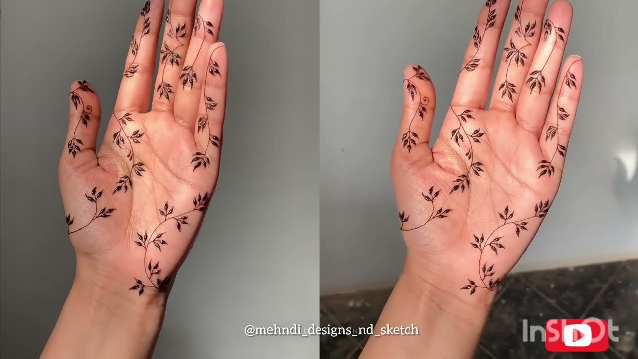 New latest minimal Asthetic mehndi designs by @mehndi_designs_nd_Sketch #mehndidesign #mehndi #heena