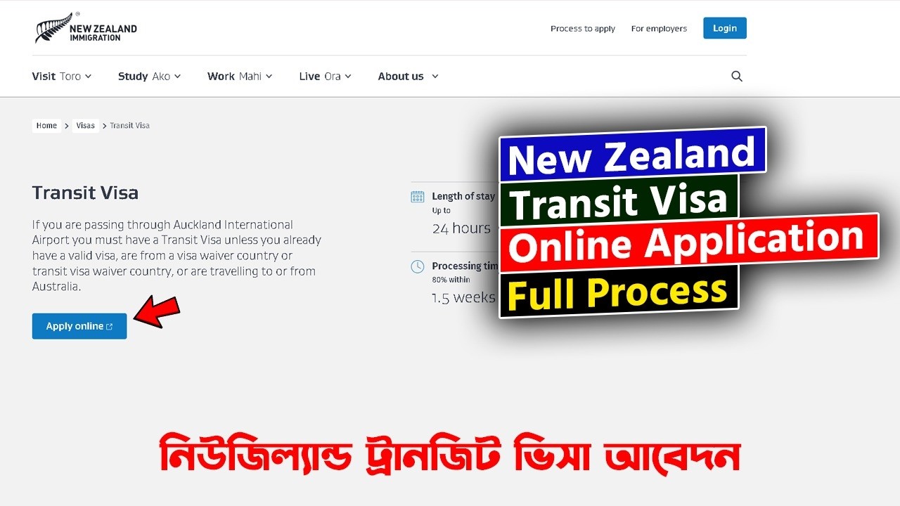 How to Apply for New Zealand Transit Visa Online (Step-by-Step) | New Zealand Transit Visa Apply