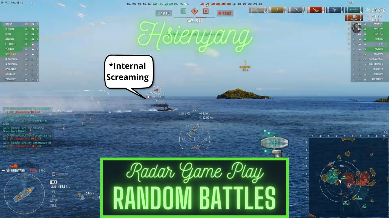 World of Warships - Hsienyang:  Radar Game Play