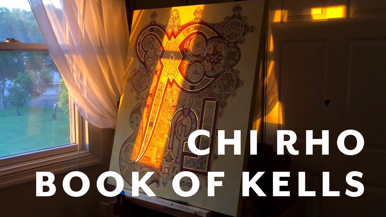 Process of Painting the Chi Rho from the Book of Kells
