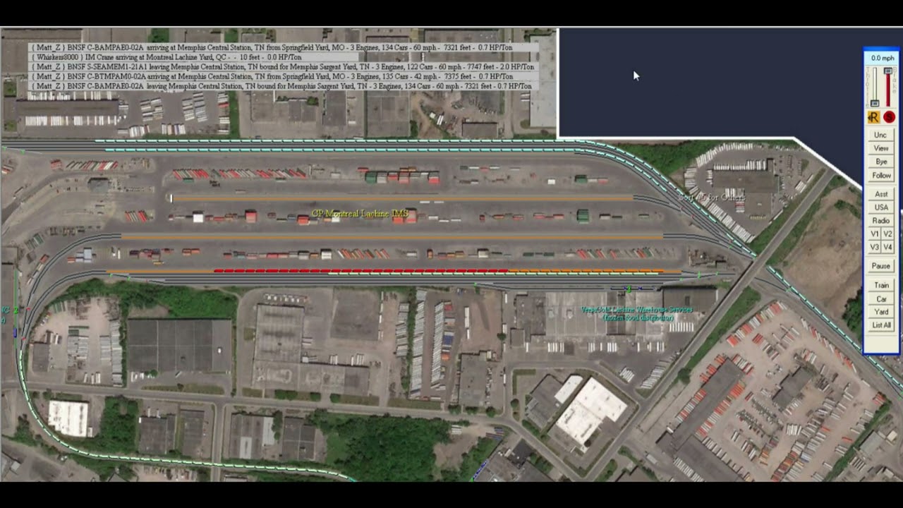 Freight Yard Manager -- Montreal Lachine Intermodal Yard Work Timelapse -- 2/10/24