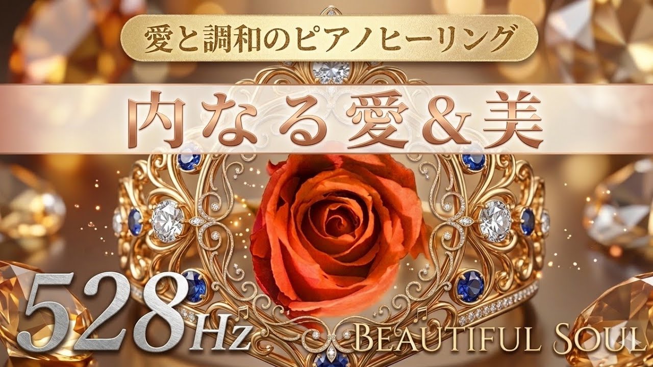 【内面から溢れる美しさ】愛と調和の528HzピアノヒーリングInner beauty