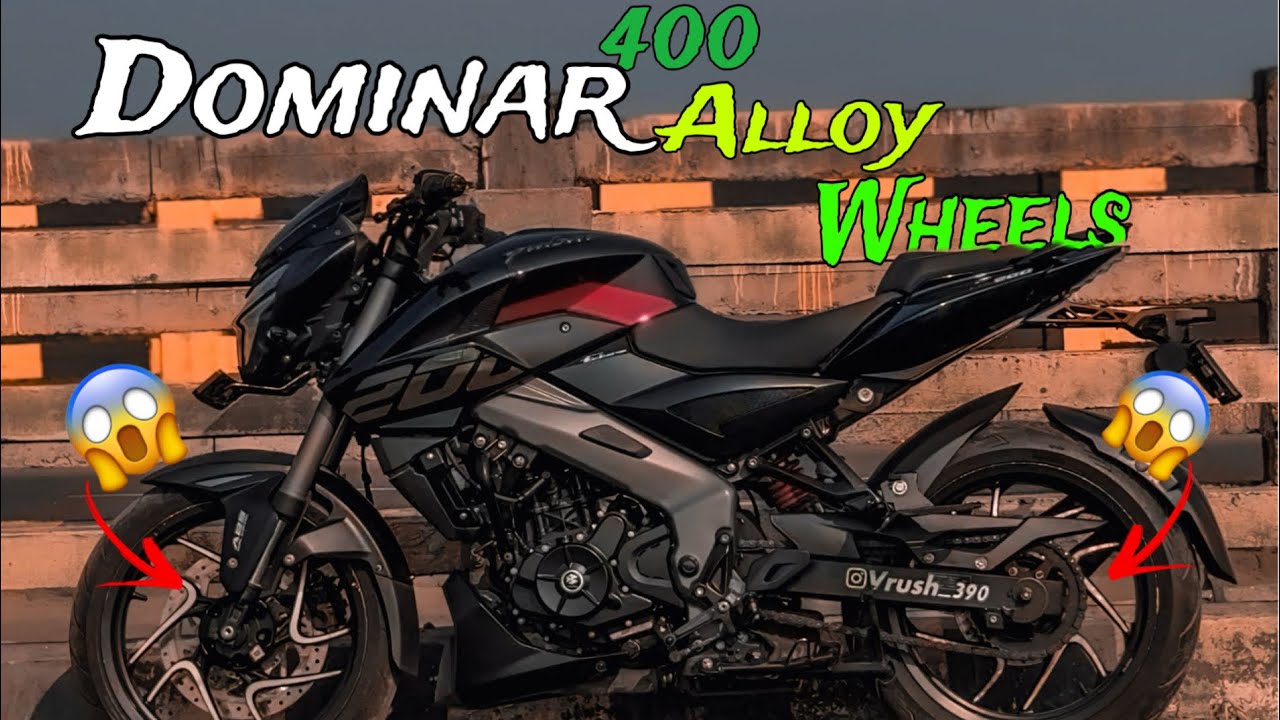 Dominar 400 alloy wheels installation on #ns200 bs7😱😱 first vdo on youtube ever #ns200bs7 #modified