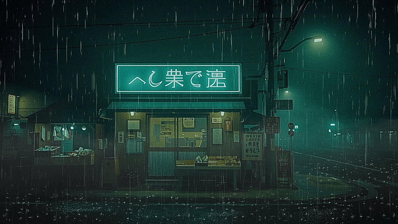 Urban Calm Drops 🌌 | Peaceful Night Lofi with Rain for Work & Study
