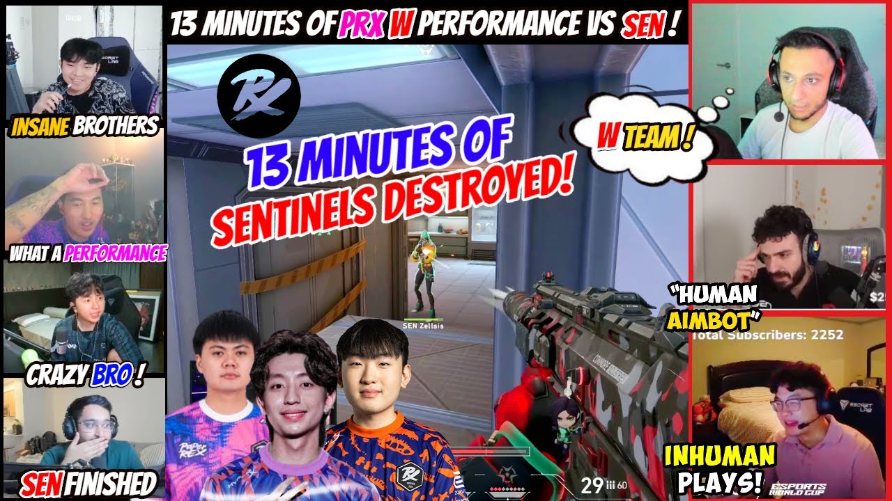 13 Minutes Of PRX W Gaming Destroyed SENTINELS Reacts By CGRS XCCURATE TARIK FNS SHANKS Mindfreak