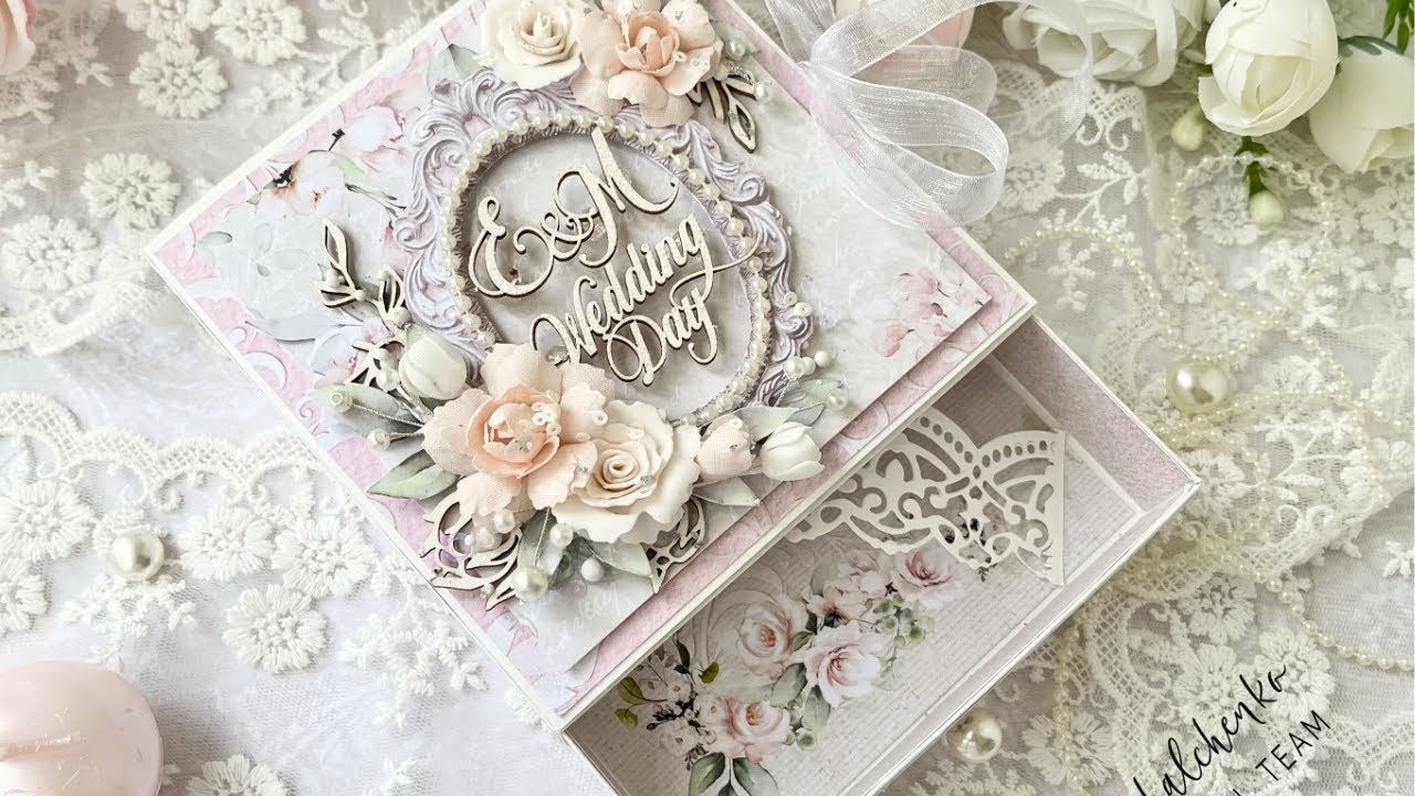 Kartki ślubne na pieniądze - Jak zrobić kartkę ślubną z szufladką - Papier Lemoncraft Mums Love
