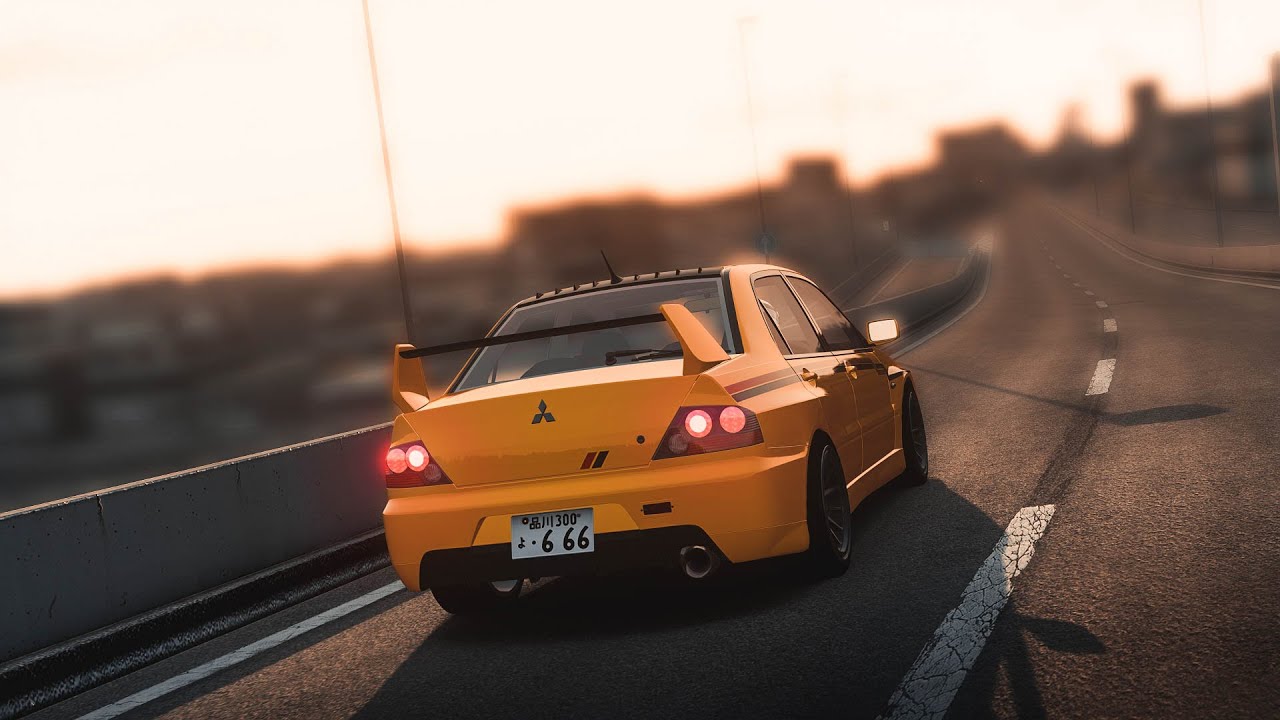 Pull's in a Mitsubishi EVO IX 
