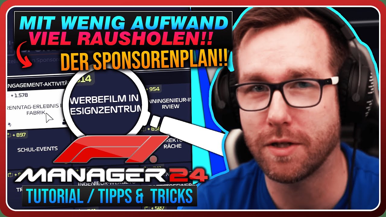 Der Sponsorenplan - Mit wenig Aufwand viel rausholen! | F1 Manager 2024 Tutorial / Tipps & Tricks