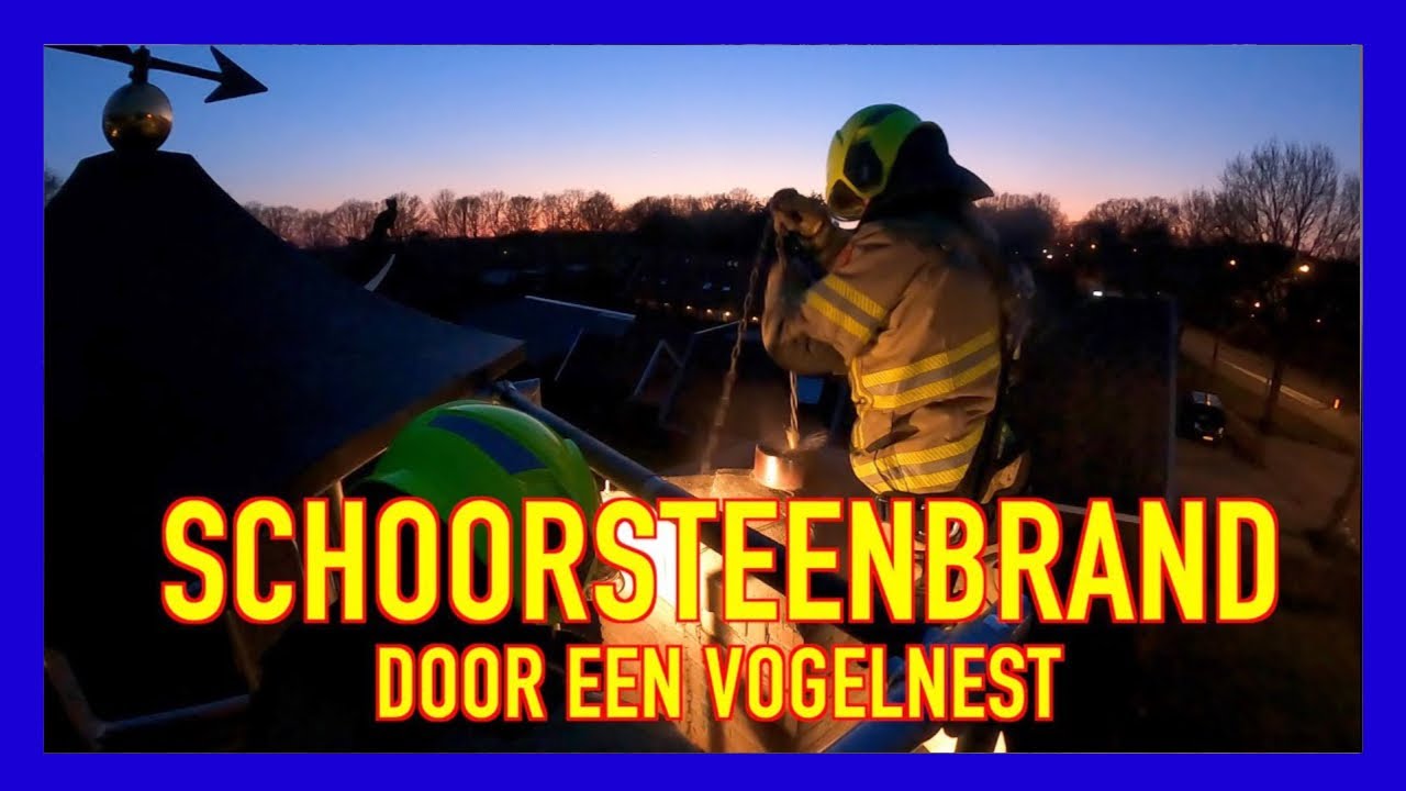 Schoorsteenbrand door een vogelnest ! - VOLUNTEERS - DUTCHFIREFIGHTERS -