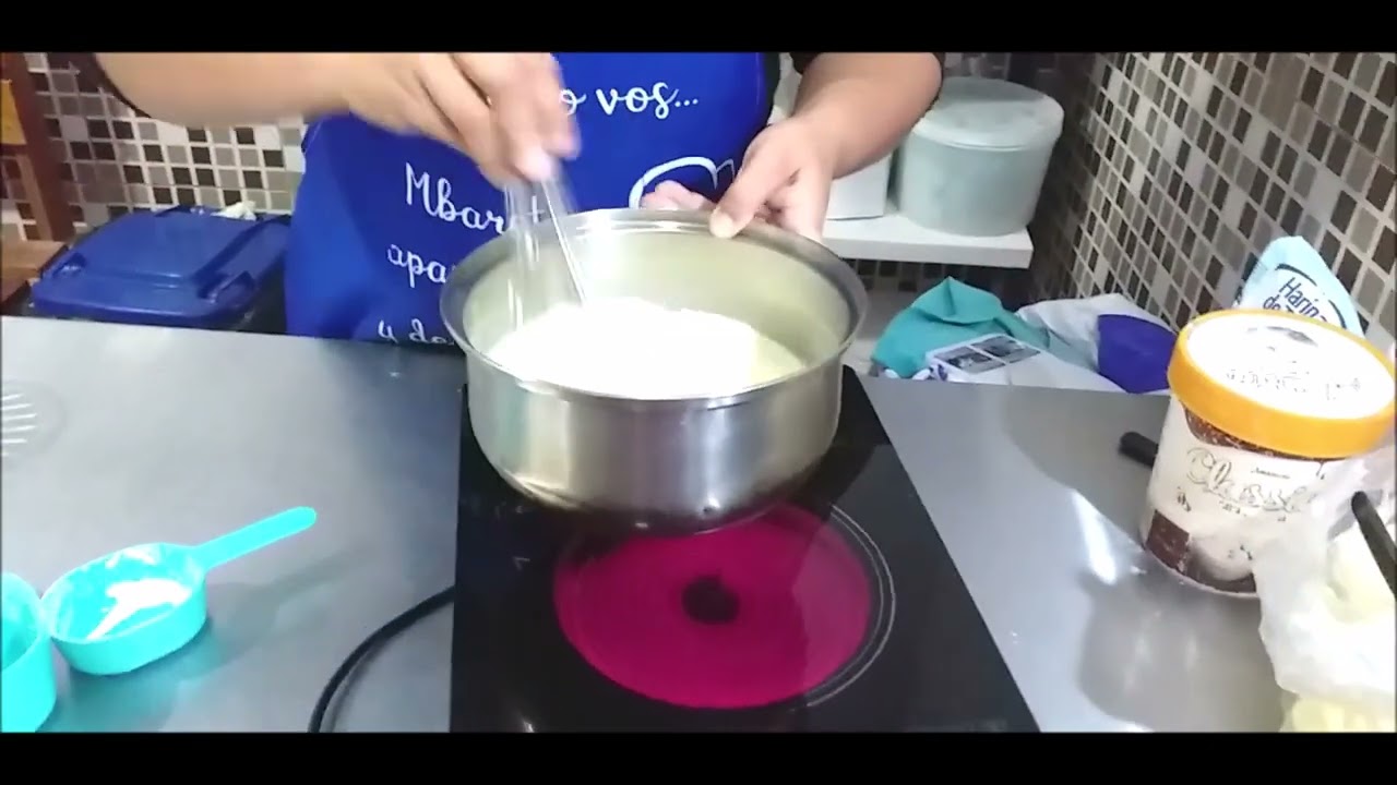 Crema pastelera de repostería sin huevos paso a paso