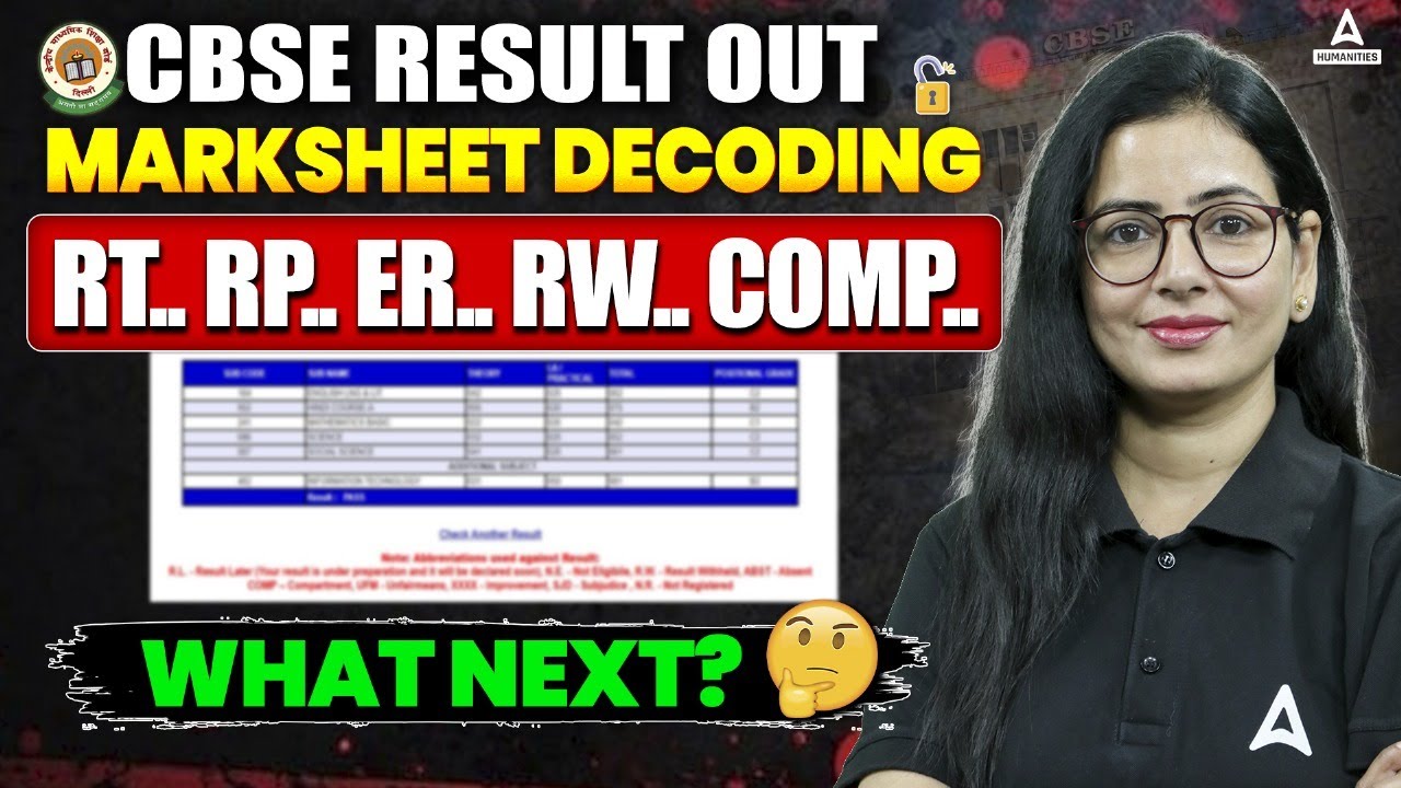 CBSE Result 2025 Marksheet Decoding! 🔓 | RT, RP, COMP, ER Explained | CBSE Result Shocking Codes!