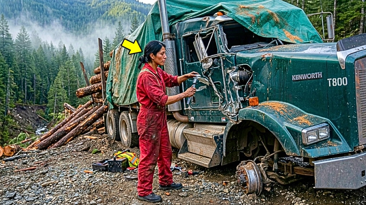 15 TALLERES SE NEGARON A TOCAR EL CAMIÓN FORESTAL TRAS EL ACCIDENTE… HASTA QUE ELLA MIRÓ LOS DATOS