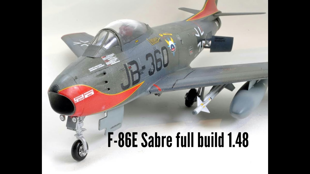 Italeri F-86E Sabre full build video 1.48 scale model kit
