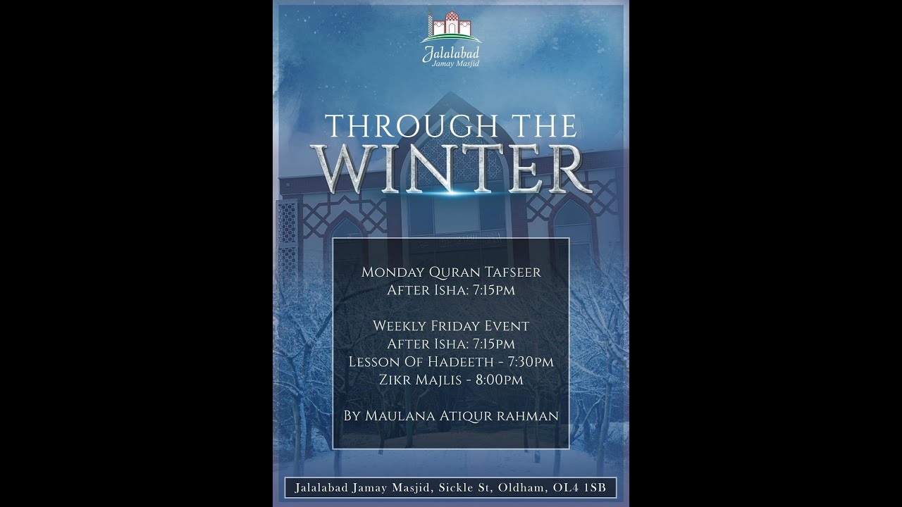 Hadith Lesson - Mishkaatul Masaabeh - 11th December 2020