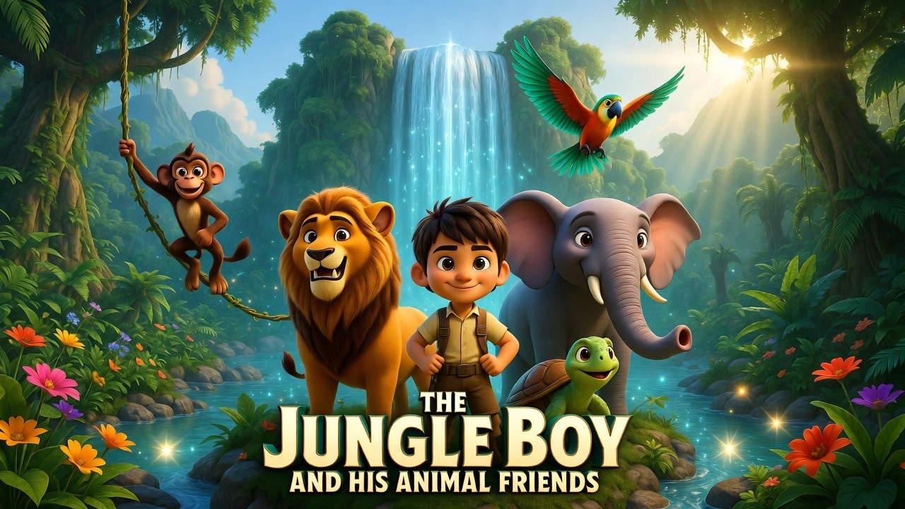 🌟 The Jungle Boy and His Animal Friends | Inspiring Jungle Adventure Story for Kids 🦁🐘🐵🌟