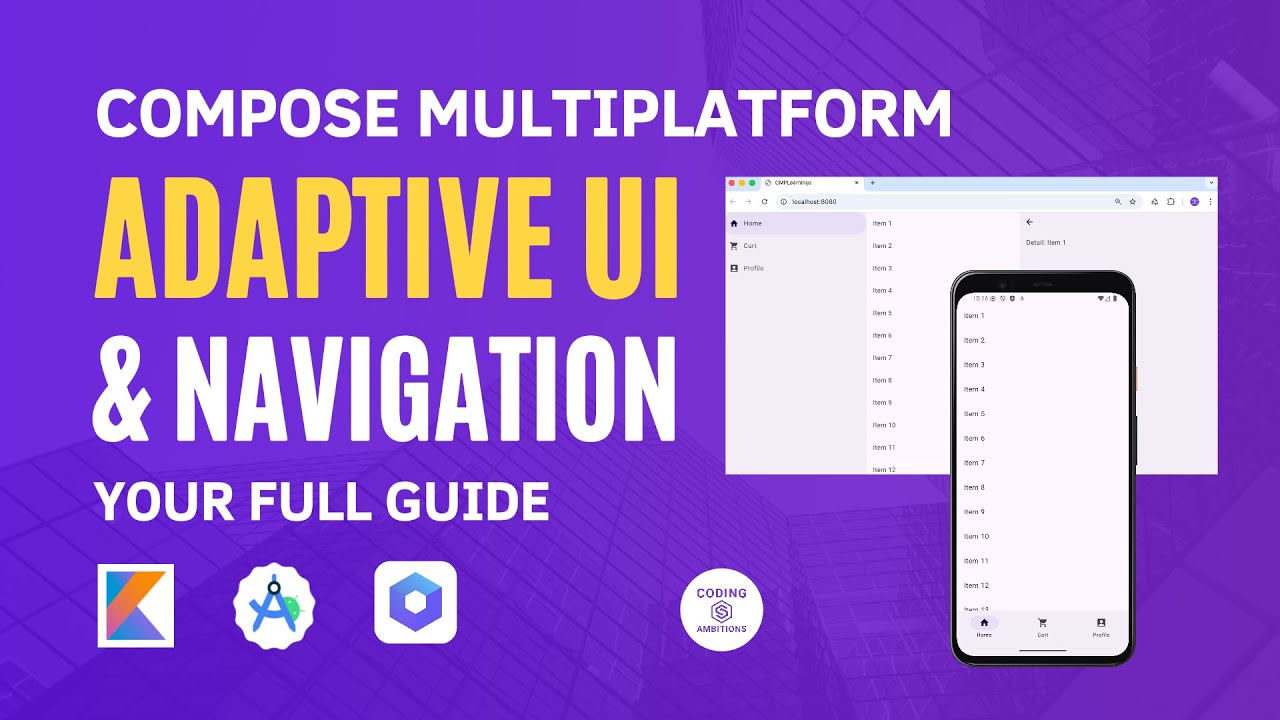 Адаптивный пользовательский интерфейс и навигация в Compose Multiplatform | Адаптивные макеты в K...