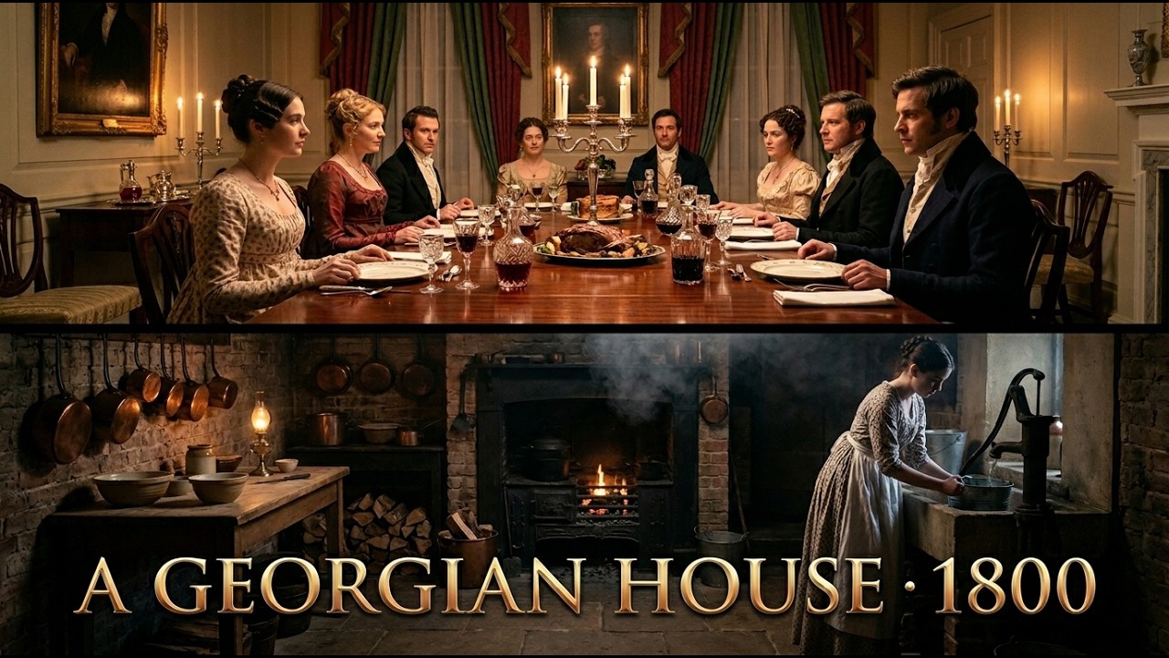 This Is How People Lived Inside a Georgian House in England in 1800 | AI Reconstruction