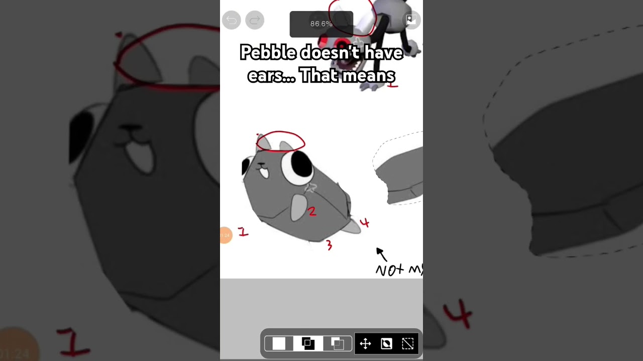 Pebble doesn't have ears... And twisted pebble only has 2 legs... #dandysworld #sad #pleasegoviral