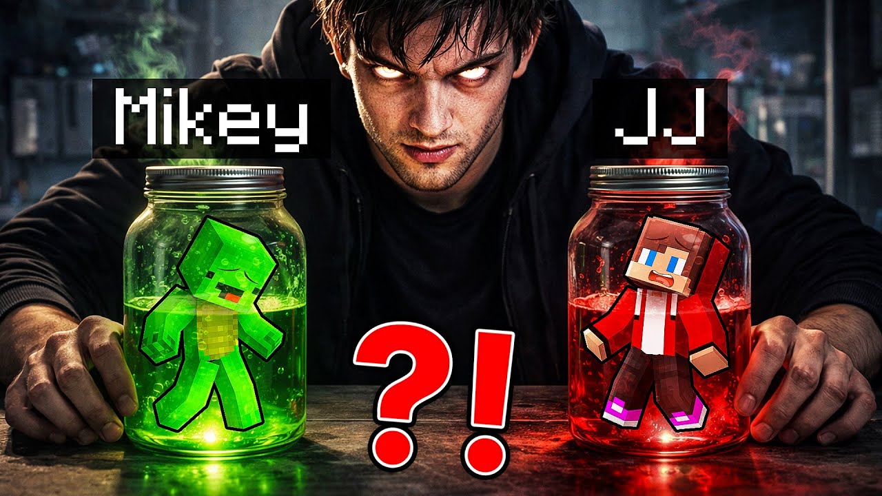 Real Human Locked JJ and Mikey In Jars - Minecraft Maizen