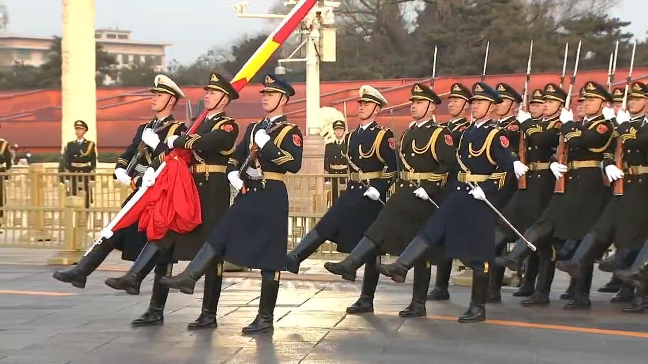 China's First Flag Raising Ceremony of 2022 at Tiananmen Square, Beijing. | 2022年中国首场升旗仪式在北京天安门广场举行。