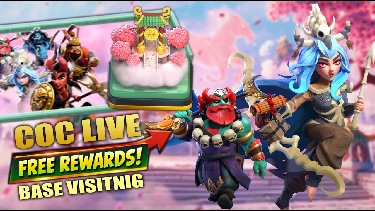 LIVE NEW Cloud Contest Event Rewards 😍 | Clash of Clans Lunar Event 🔴 COC Live Base visit #coc