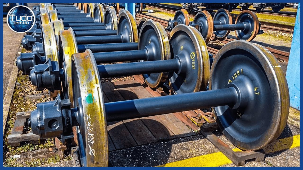 Como são feitas as Rodas do Trem - Incrível Processo de Fabricação de Rodas Ferroviárias Pesadas