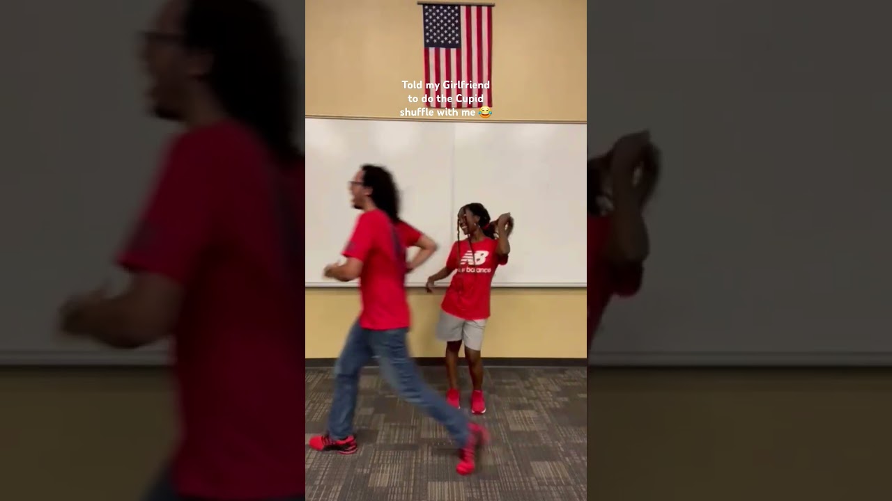Told My Girlfriend to Do the Cupid Shuffle&hellip; Her Reaction 😂❤️ #shorts
