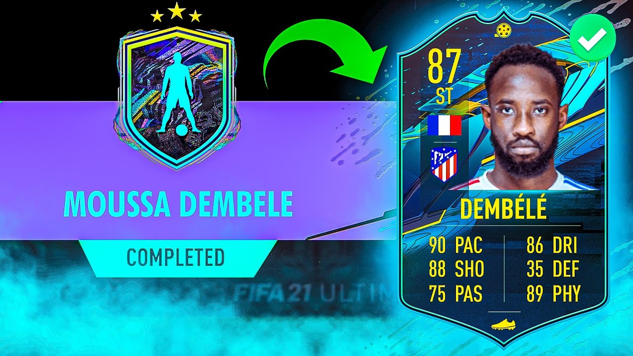 87 'MOMENTS' DEMBELE SBC CHEAPEST SOLUTION - #FIFA21 87 Moussa Dembele Player Moments SBC Cheap Way