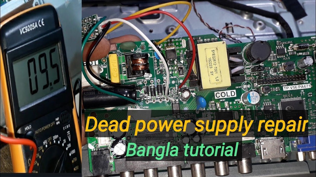 LED LCD TV Power Supply Repair Complete Class. In Bangla.