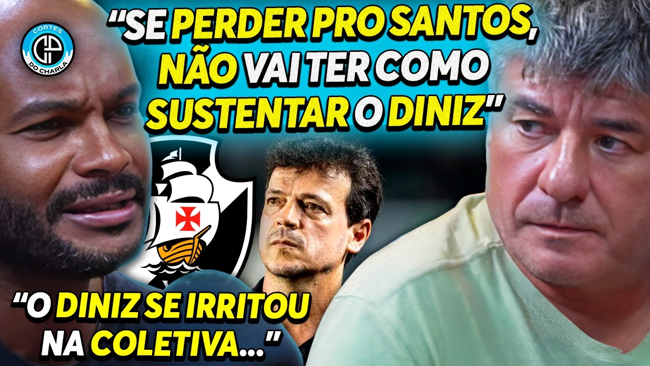 TRETA DO DINIZ COM REPÓRTER NA COLETIVA DO VASCO