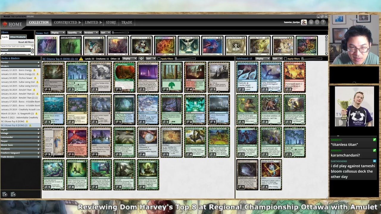Reviewing Dom Harvey's Regional Championship Top 8 with Amulet Titan!