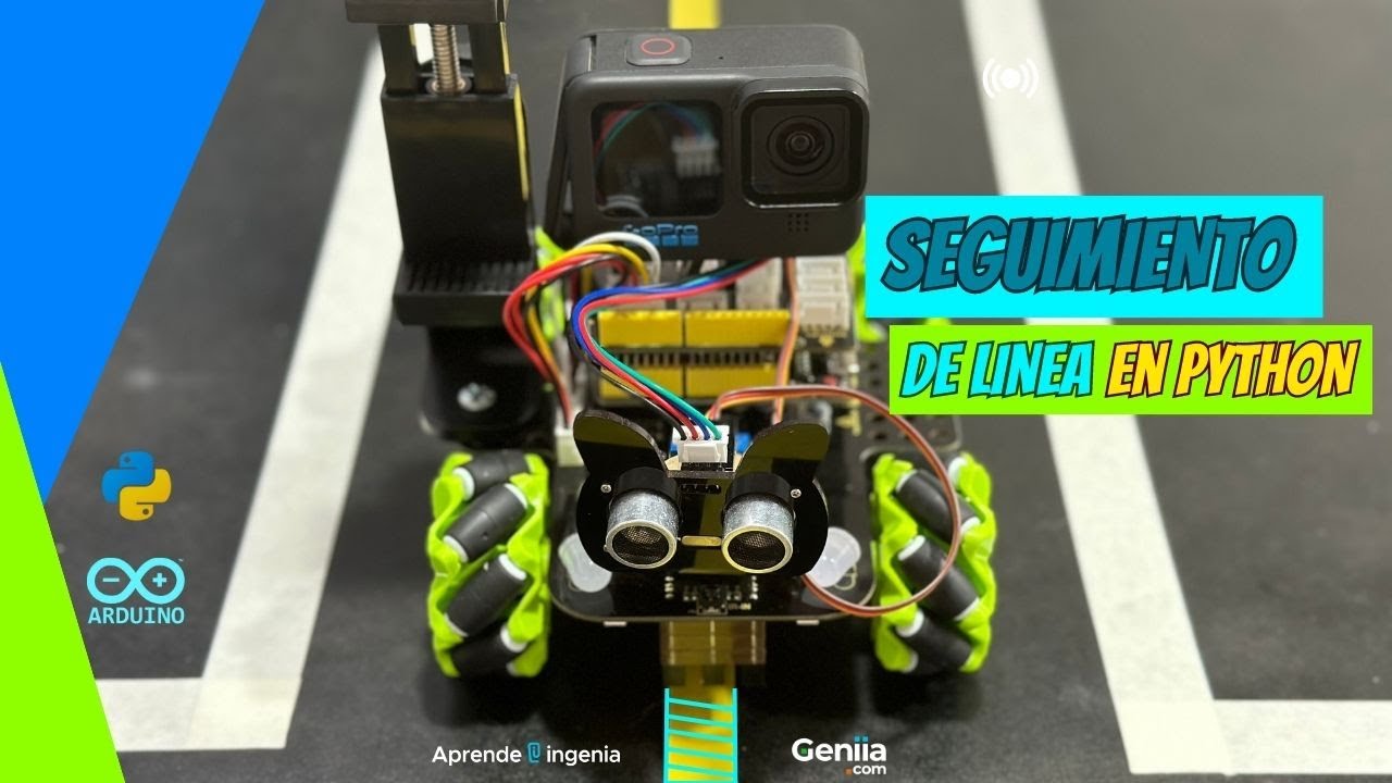 ROBOT SEGUIDOR DE LINEA con VISION ARTIFICIAL | Python Arduino OpenCV