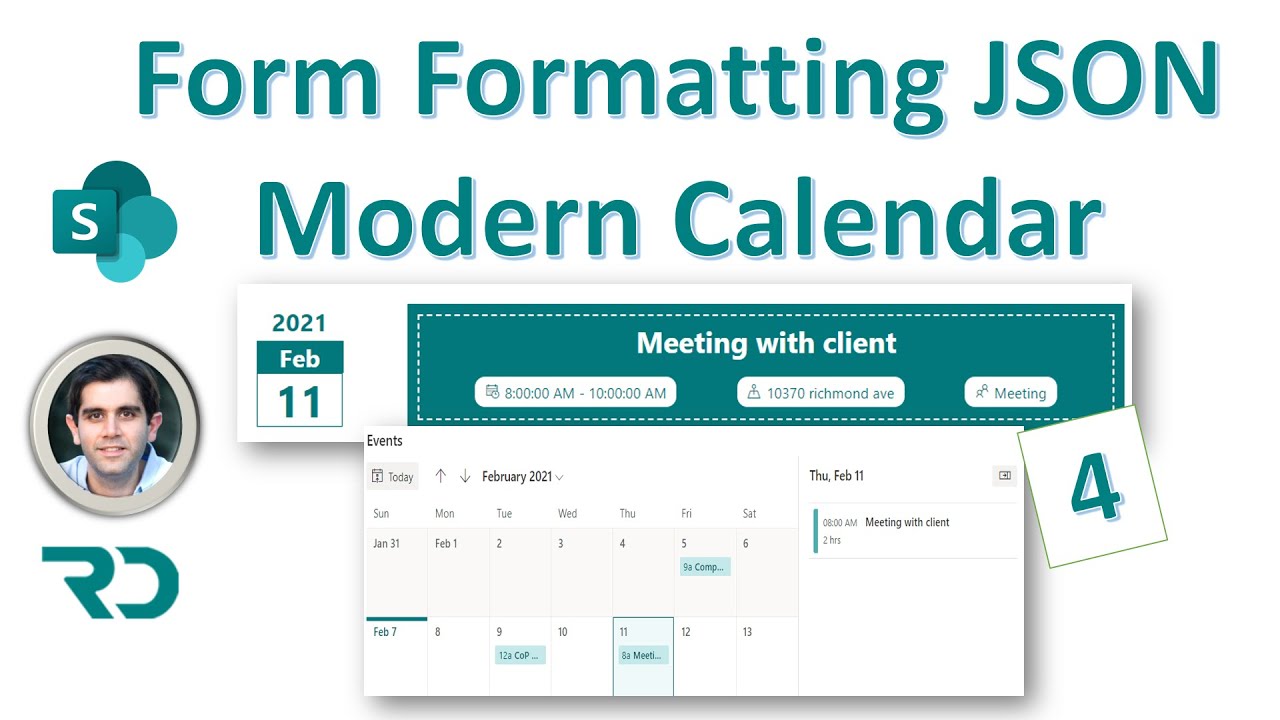 SharePoint Modern Calendar with Form Formatting JSON