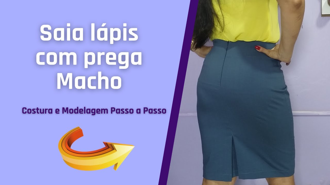Modelagem e Costura de Saia Lápis Com Prega Macho.