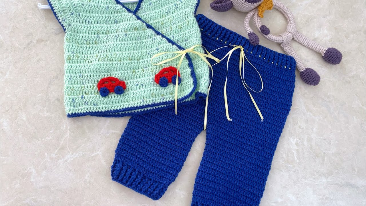 Детские брюки Easy Crochet / Для 0-3 месяцев / Набор для вязания для новорожденных