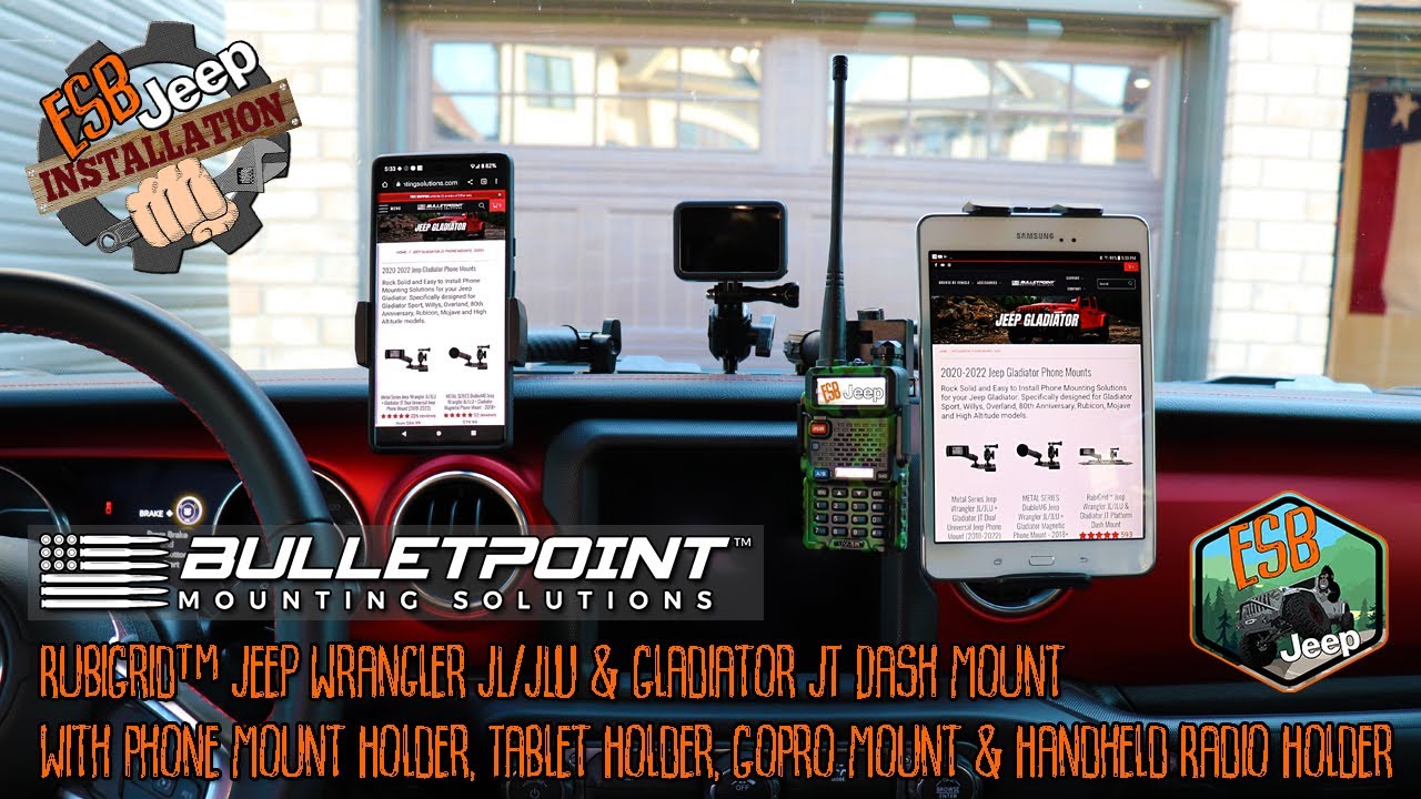 Bulletpoint Mounting Solutions RubiGrid install on Jeep Rubicon Gladiator