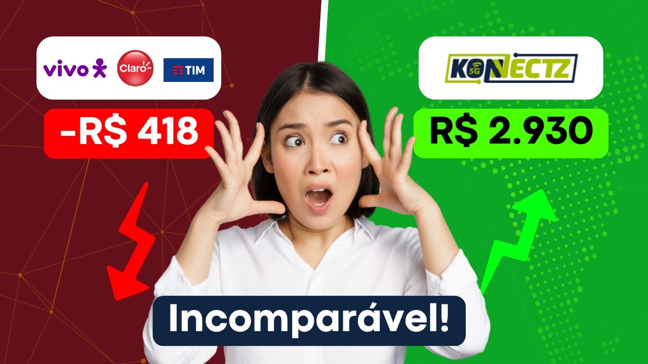Operadoras nunca te pagaram nada… A Konnectz paga!