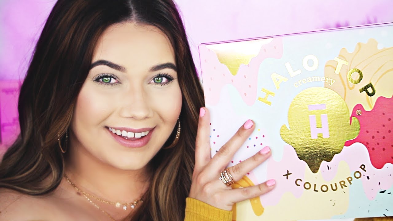 COLOURPOP x HALO TOP EYE SWATCHES! + Colourpop Lip Tints & SOL Body