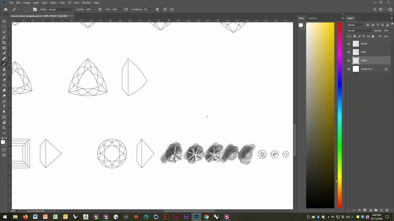 Illustrating Diamonds for Jewelry Design using Photoshop