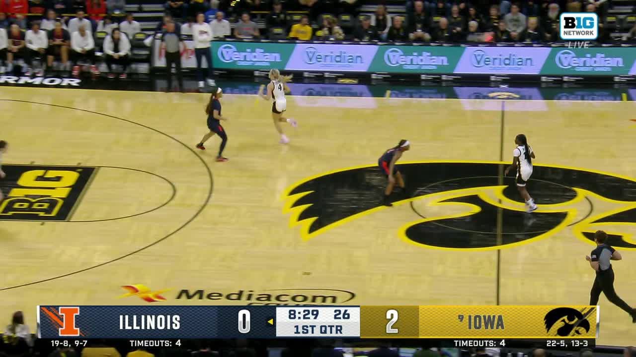 Great Look by Chazadi Wright vs. Illinois | Iowa Women's Basketball