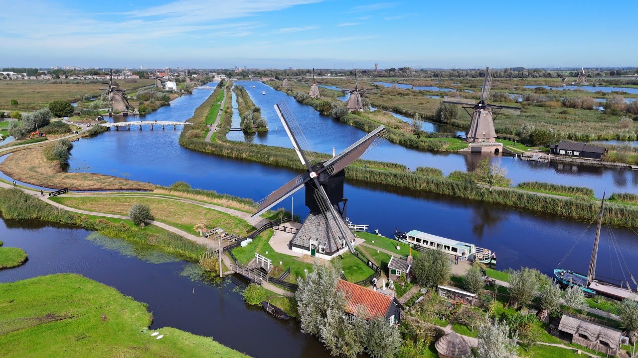 🇳🇱 Niederlande / Windmühlen von Kinderdijk 4K Video
