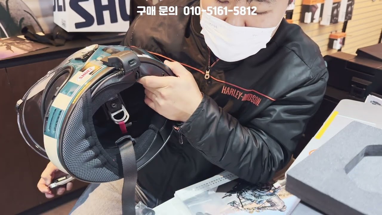 [#할리데이비슨 ]기초 바린이 강좌 / 세나 장착 하는 방법 / 2분컷으로 장착/ 비올 때 주의 사항