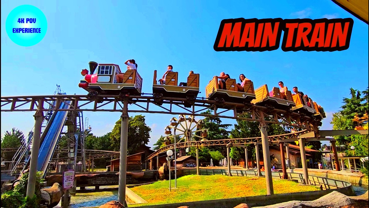 Main Train first row on ride POV - Leolandia