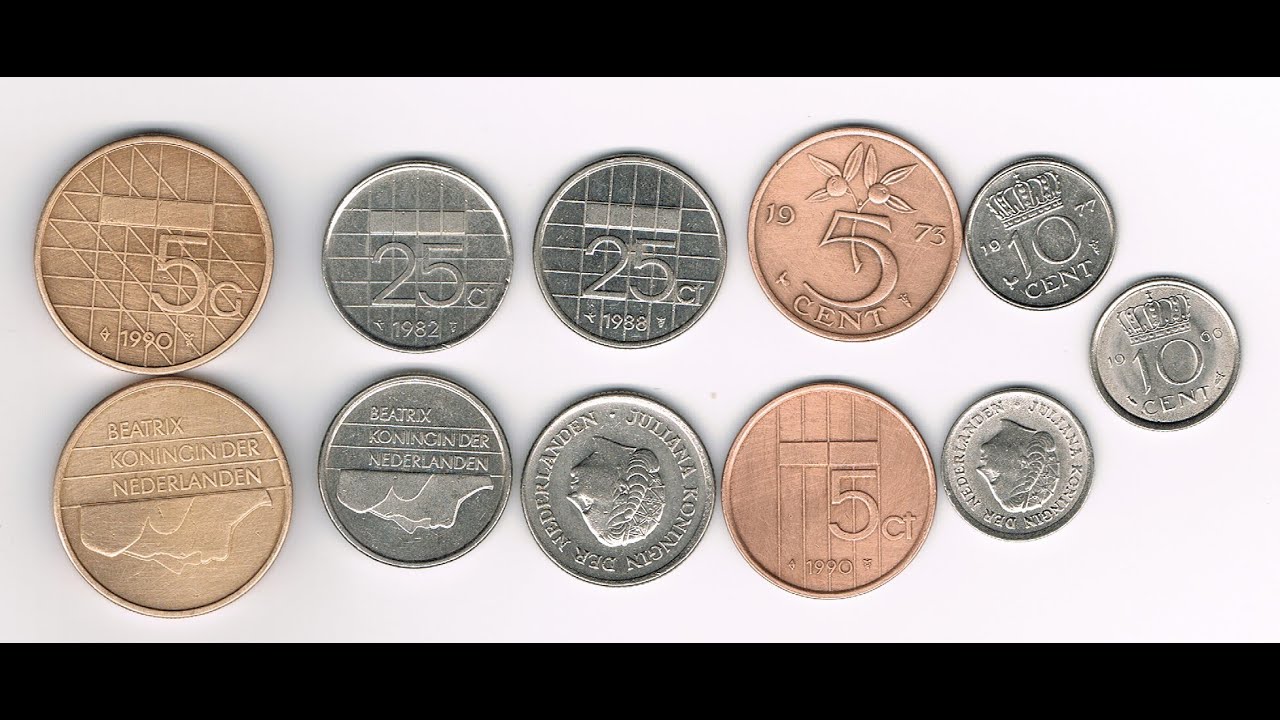 My Dutch guilders and cents coins from The Netherlands, also called Holland (coin video).