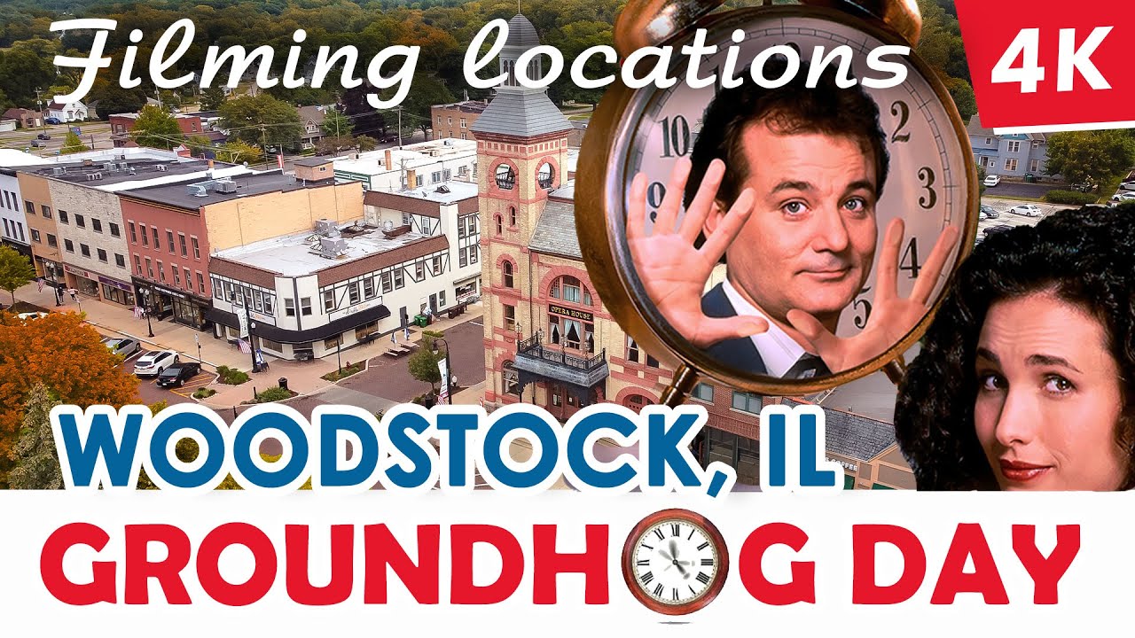 [4K] 🇺🇸 Exploring Woodstock, IL: Groundhog Day Filming Locations Walking Tour