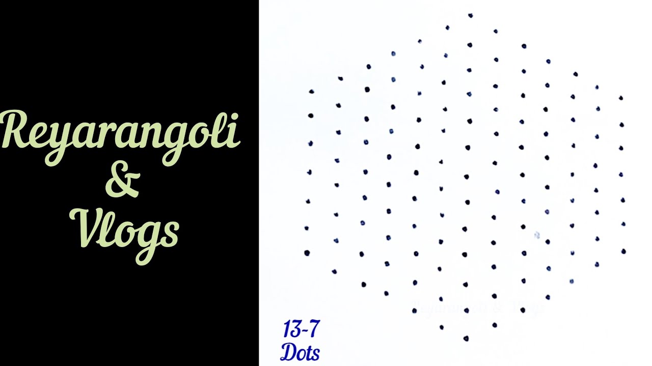 13-7 dots today's new trending special 🌷13 చుక్కలు ముగ్గు🌷 Easykolams 🌷ఈజీరంగోలి @Reyarangoli 