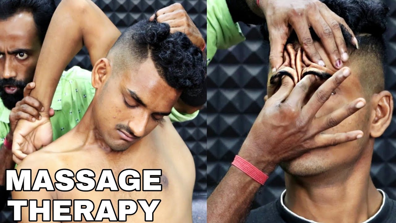 Master Tapas Thai Massage for Shoulder Pain Relief | Deep Tissue Forehead Massage |ASMR |Neck Cracks